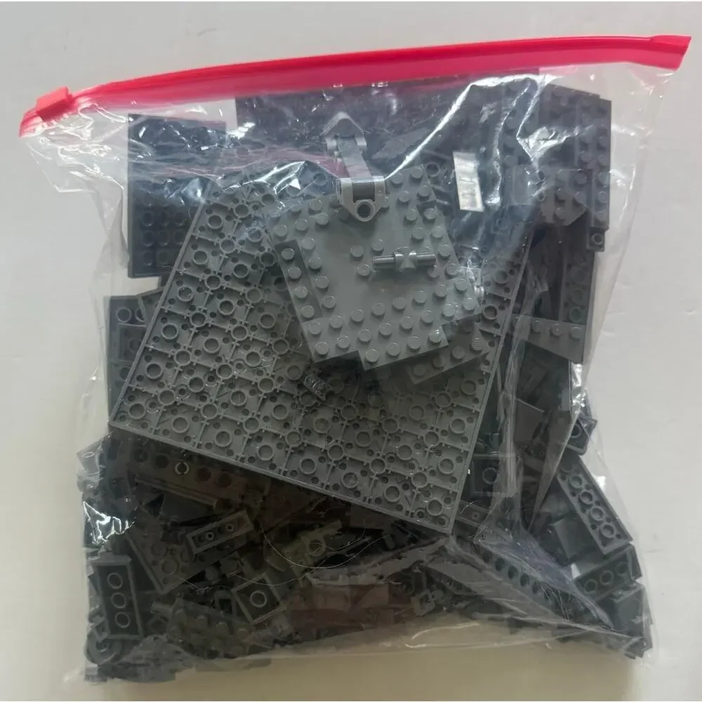 Lot of 1.5lb Dark Gray Lego Bricks Various Sizes/Shapes/Parts AS IS